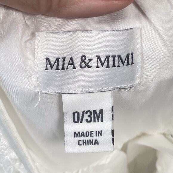 NWT Mia & Mimi White Christening Gown Dedication Dress 0-3 Months 3M Baby Girls - Picture 4 of 8